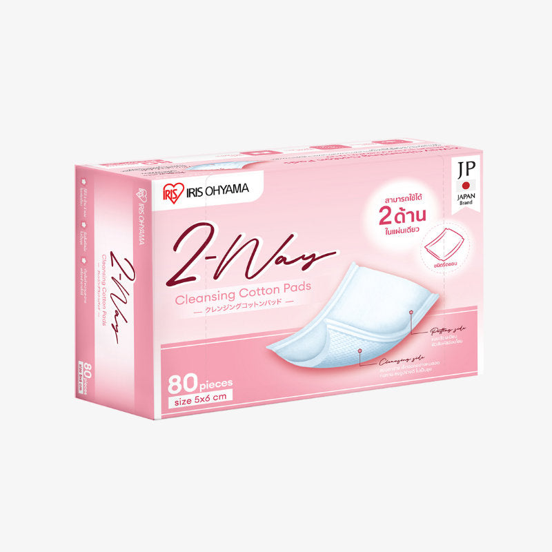 IRIS-OHYAMA - 2 Way Cleansing Cotton Pads 80 Pads - OCC LIFE
