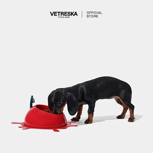 Vetreska - Juicy Cherry Pet Bowl, Spoon & Mat Set - OCC LIFE