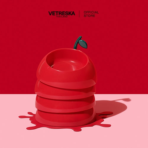 Vetreska - Juicy Cherry Pet Bowl, Spoon & Mat Set - OCC LIFE
