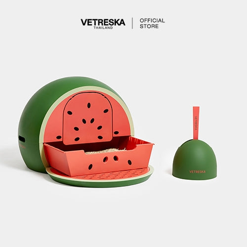 Vetreska - Watermelon Kitty Kove Litter Box - OCC LIFE