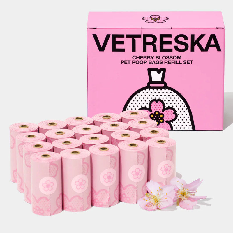 Vetreska - Cherry Blossom Pet Poop Bags - OCC LIFE