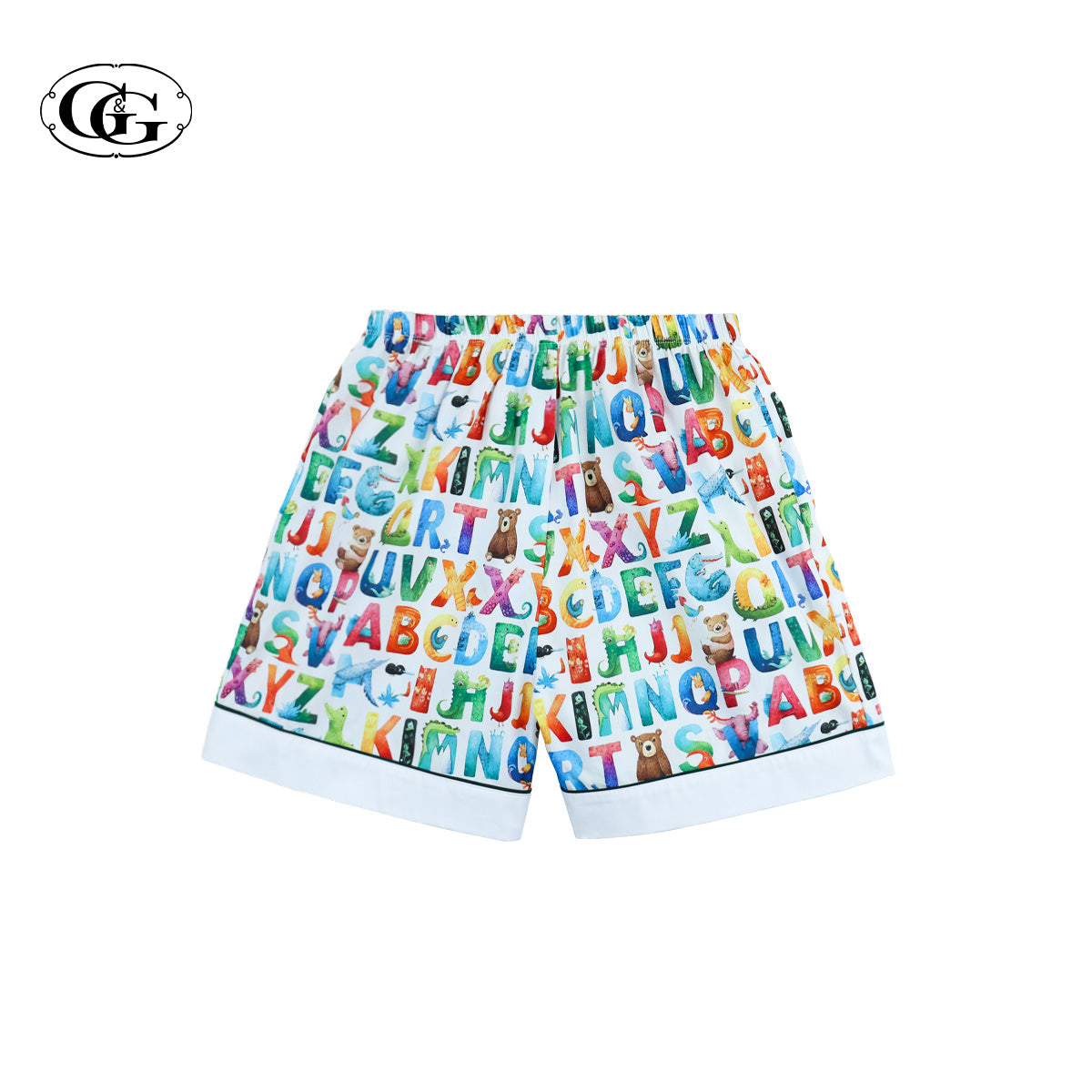 G&G - Pajama Set Short-Sleeve Collared Shirt and Shorts Cotton EN1C005 White (WH) - OCC LIFE