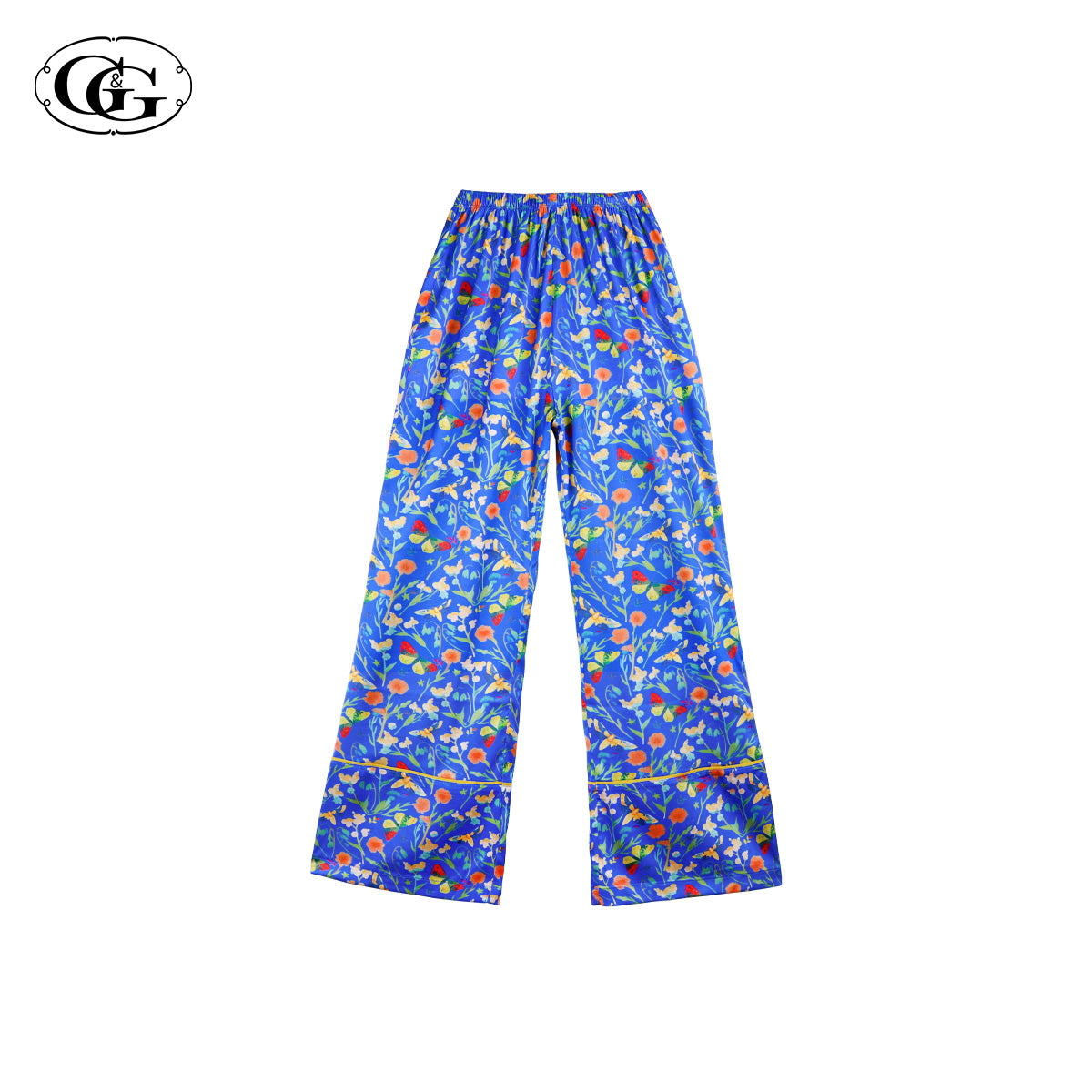 G&G - Pajama Set Long-Sleeve Collared Shirt and Long Pants Satin EN5S001 - OCC LIFE