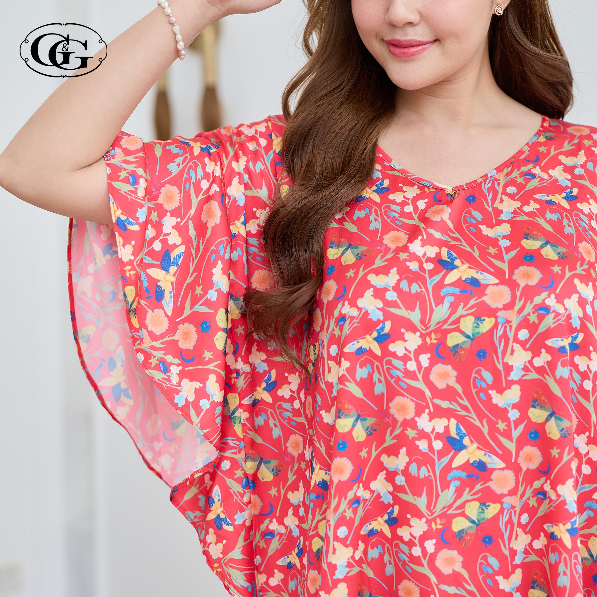 G&G - Pajama Dress Batwing Sleeve Satin EN8S002 - OCC LIFE