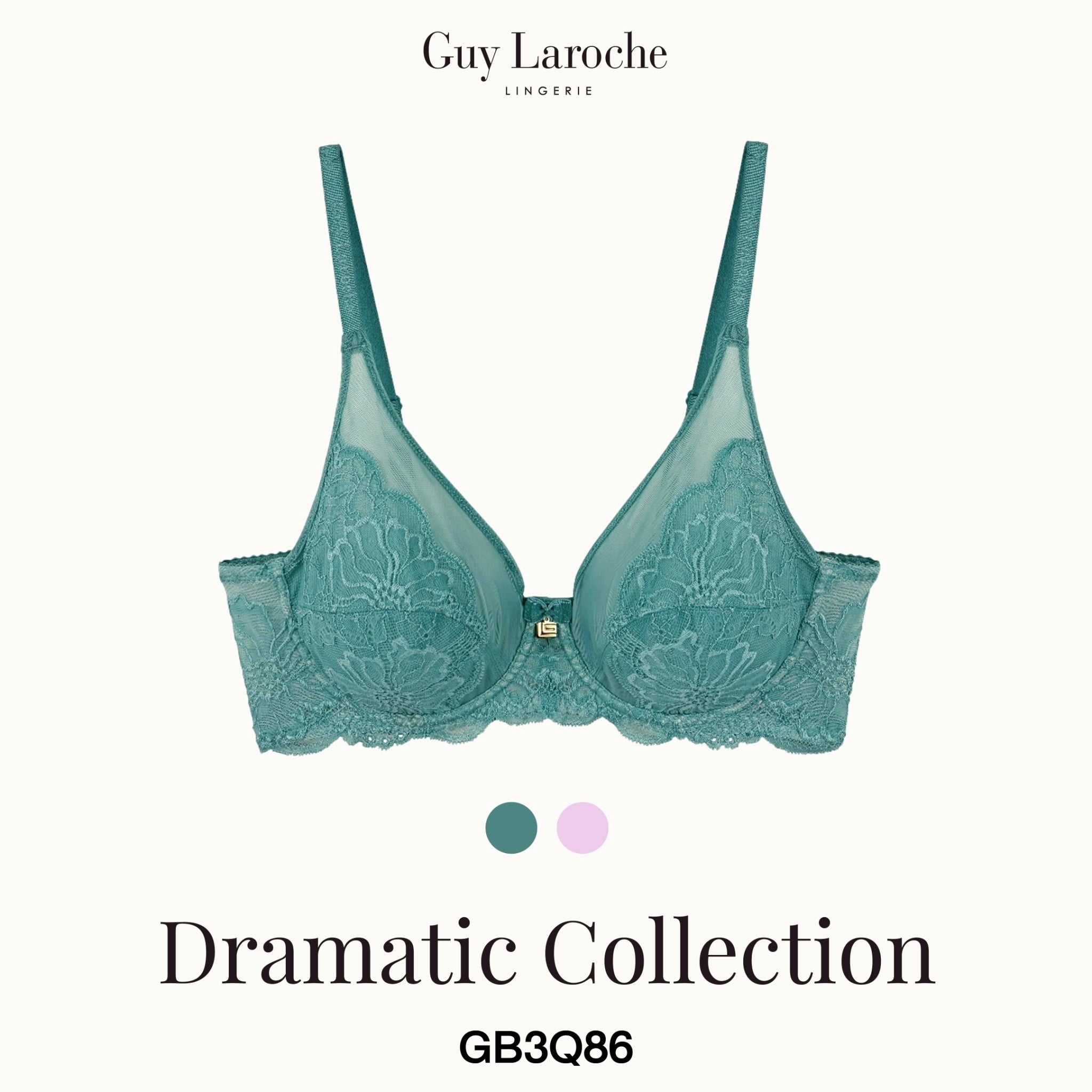 Guy Laroche Lingerie - Lace Bra (Dramatic Collection) See Through GB3Q86