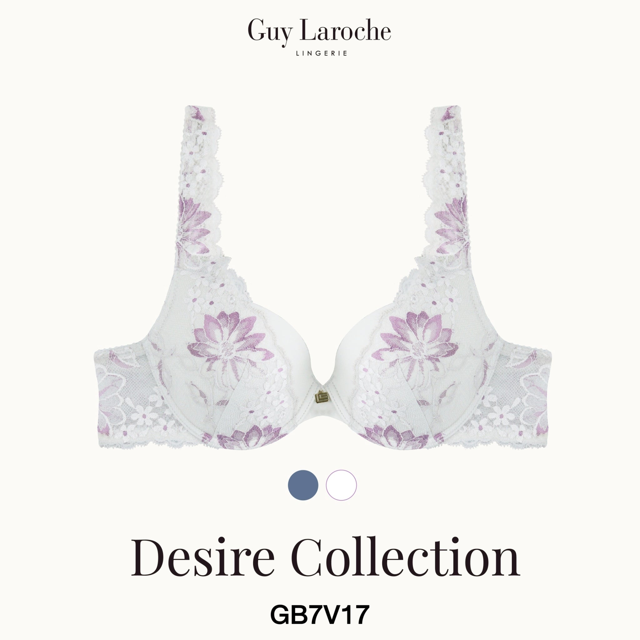 Guy Laroche Lingerie - Lace Bra with Underwire & Thin Padding (Desire Collection) Cup Mold GB7V17