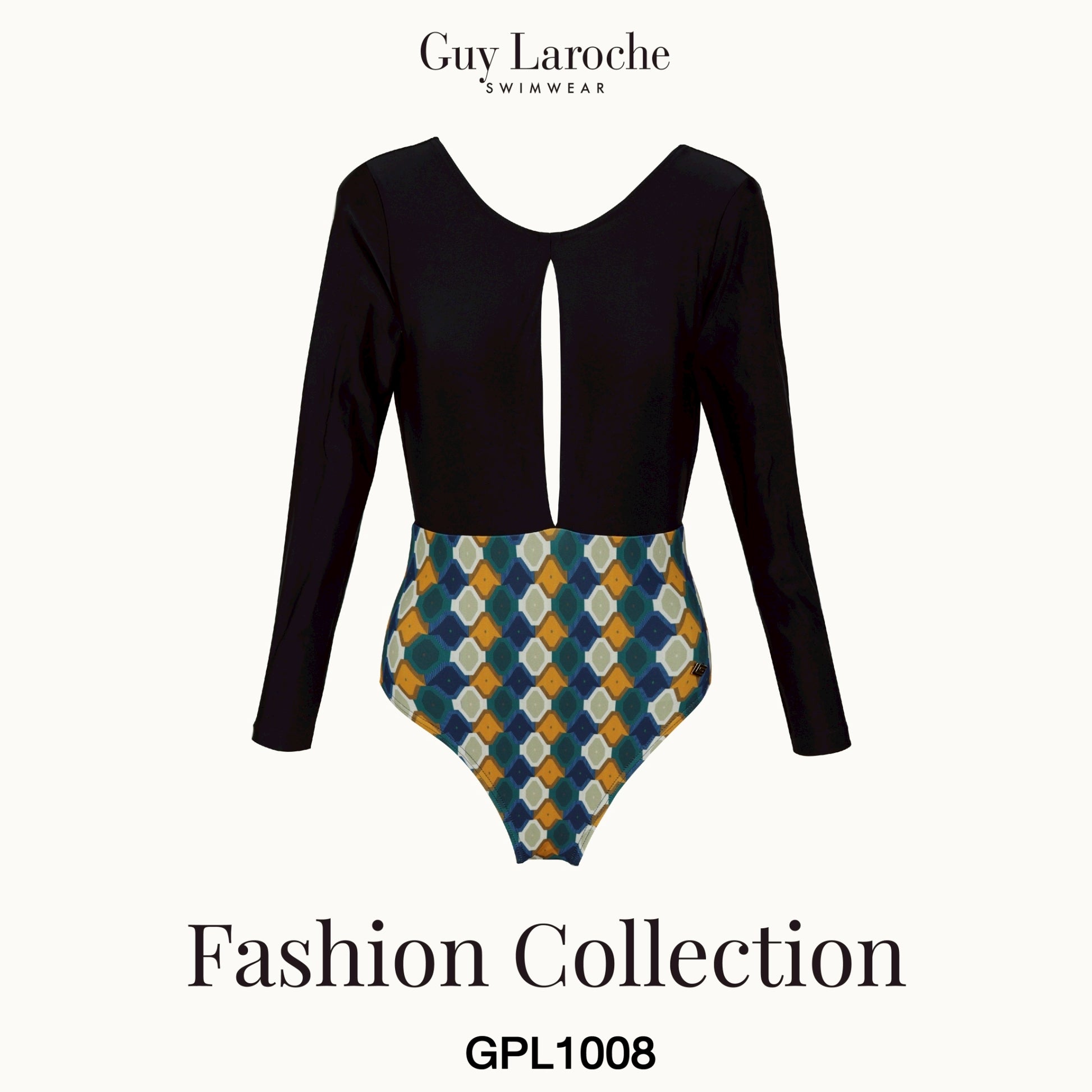 [Special Price] Guy Laroche Swimwear - Long Sleeve One-Piece Swimsuit GPL1008 - OCC LIFE