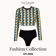 [Special Price] Guy Laroche Swimwear - Long Sleeve Two-Piece Swimsuit GPL2006 - OCC LIFE