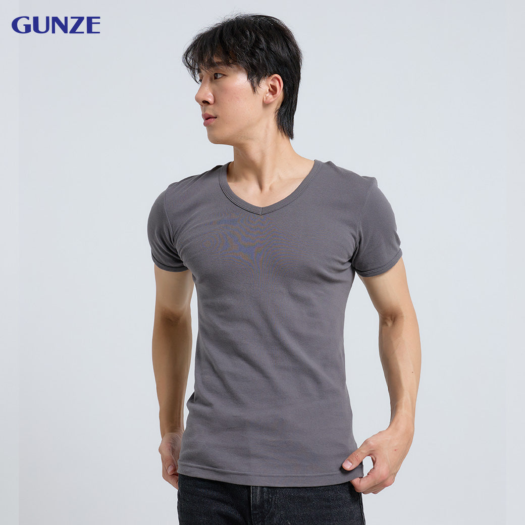 GUNZE - Men’s V-Neck T-Shirt – Short Sleeve GS1631 - OCC LIFE