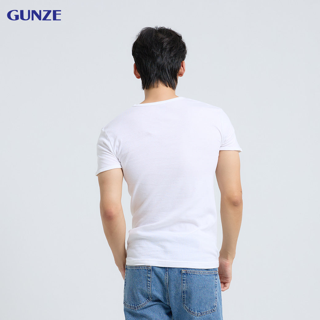 GUNZE - Men’s V-Neck T-Shirt – Short Sleeve GS1631 - OCC LIFE