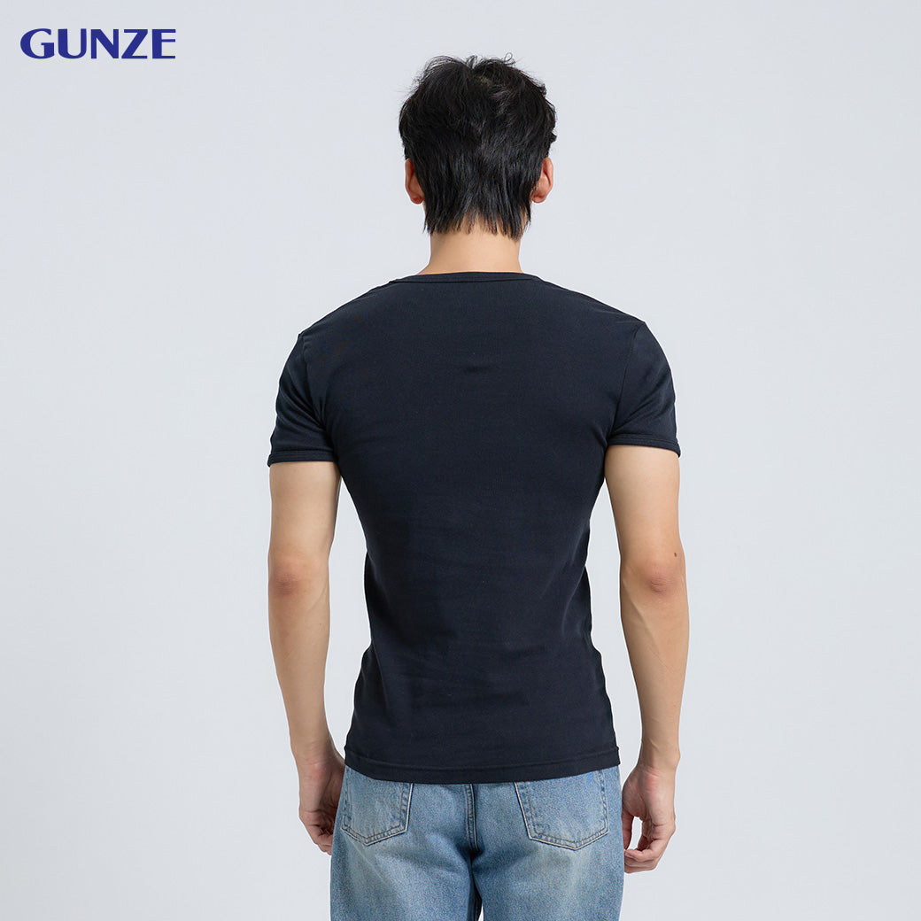 GUNZE - Men’s V-Neck T-Shirt – Short Sleeve GS1631 - OCC LIFE