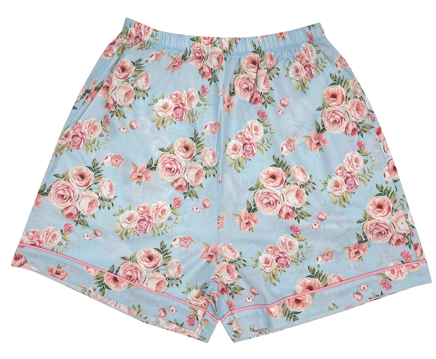 G&G - Pajama Set Short-Sleeve Shirt with Collar and Shorts EN1C010 Light Blue (SX) - OCC LIFE