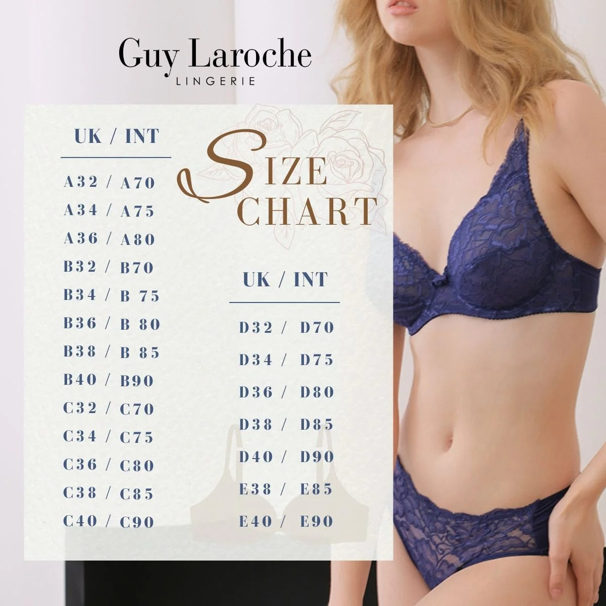 Guy Laroche Lingerie - Lace Push-Up Bra (Padded, Underwire, 4/5 Cup) Basic Collection GB7T77 - OCC LIFE