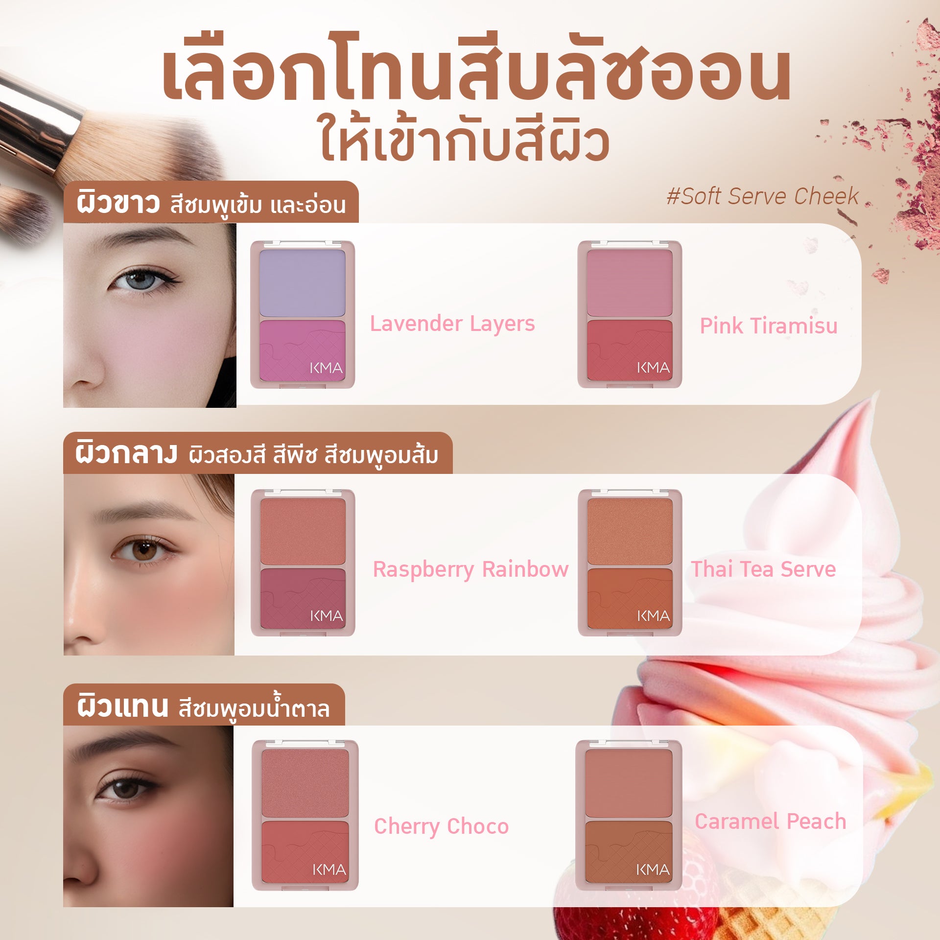 KMA - Soft Serve Cheek 6.5 g. - OCC LIFE