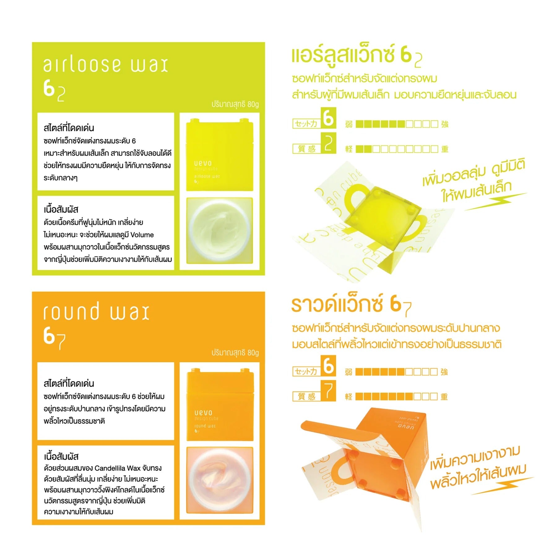 DEMI - Uevo Design Cube - Wax & Styling Gel - OCC LIFE