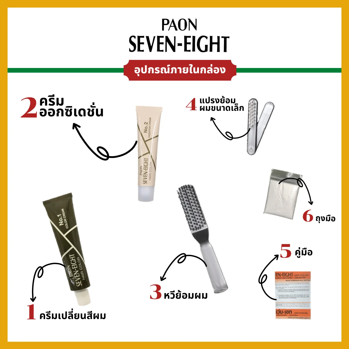 PAON - Permanent Hair Color Kit – 3 Tubes + 3 Refills - OCC LIFE