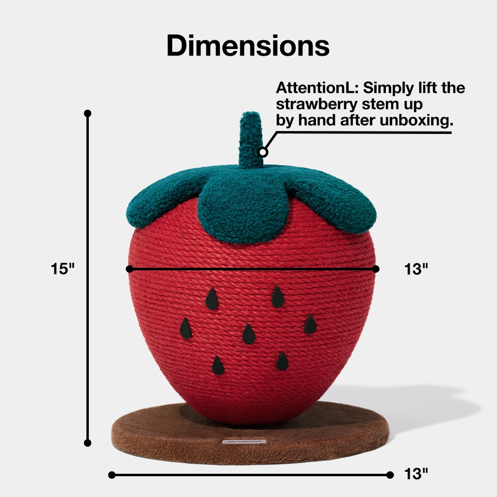 VETRESKA - Strawberry Cat Scratching Ball - OCC LIFE