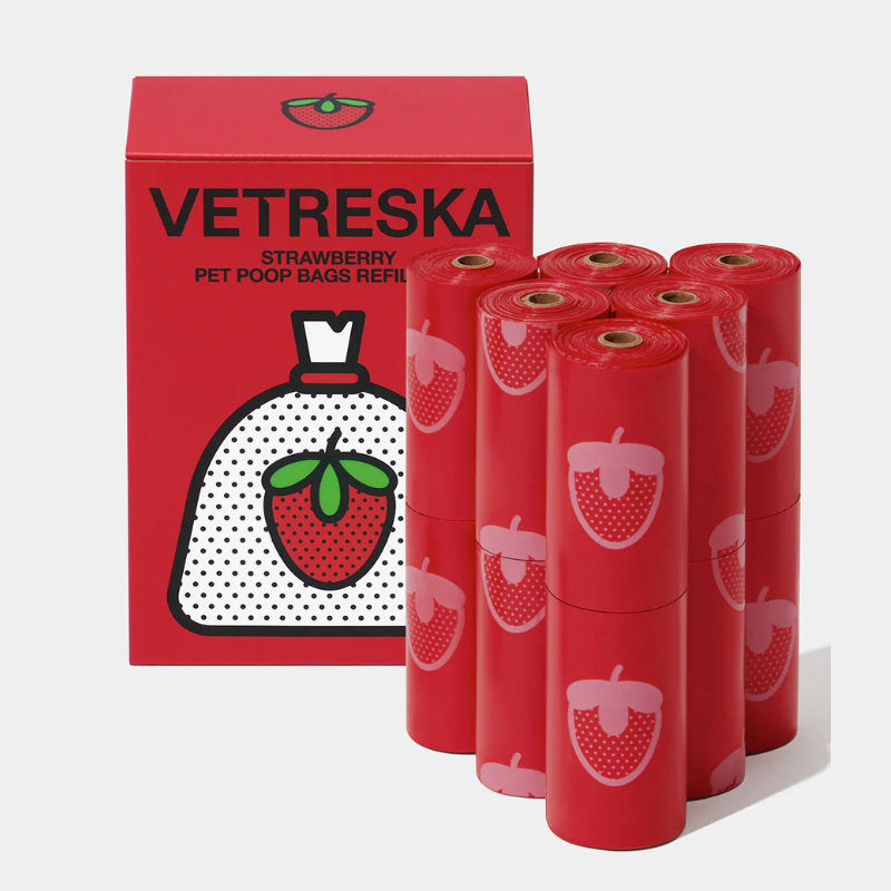 Vetreska - Strawberry Pet Poop Bags - OCC LIFE