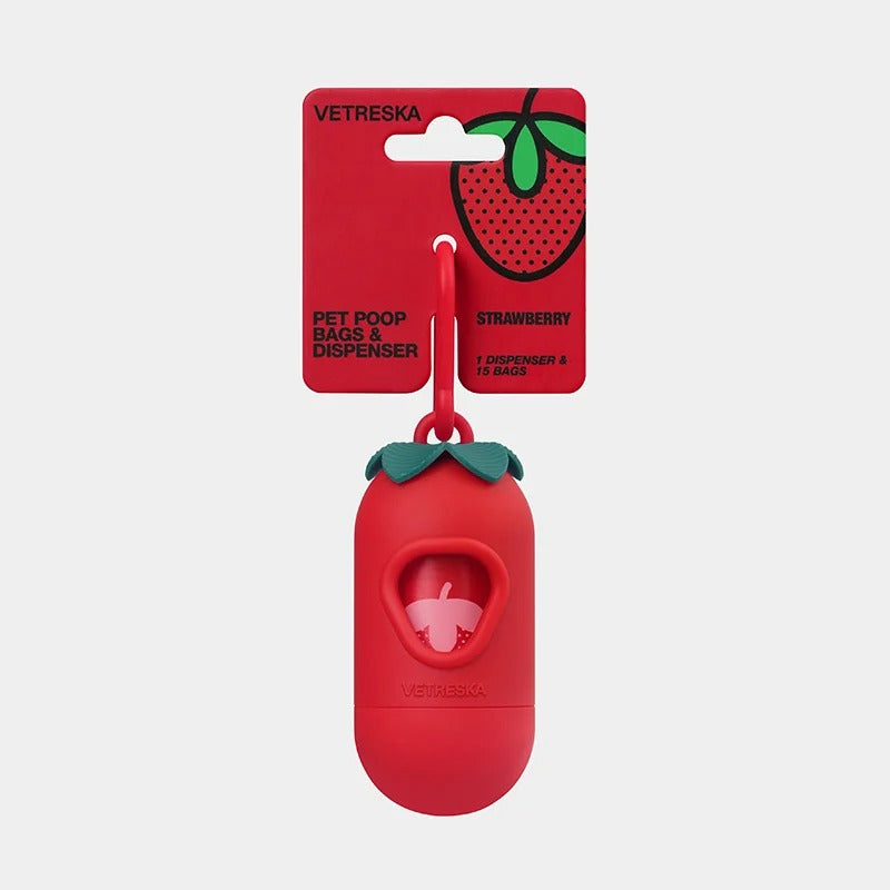 Vetreska - Strawberry Pet Poop Bags - OCC LIFE