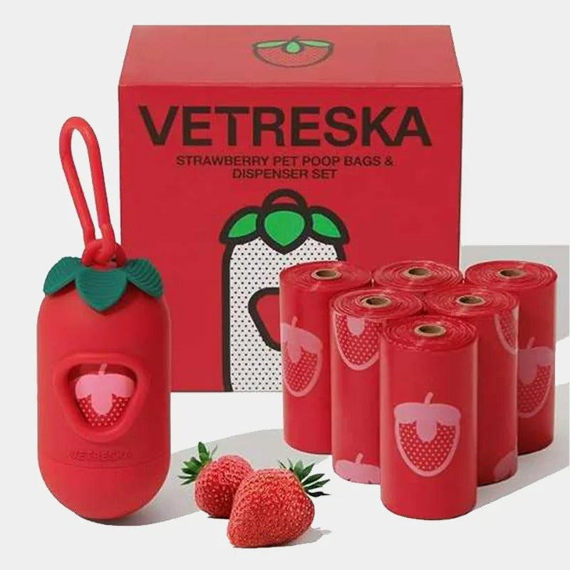 Vetreska - Strawberry Pet Poop Bags - OCC LIFE