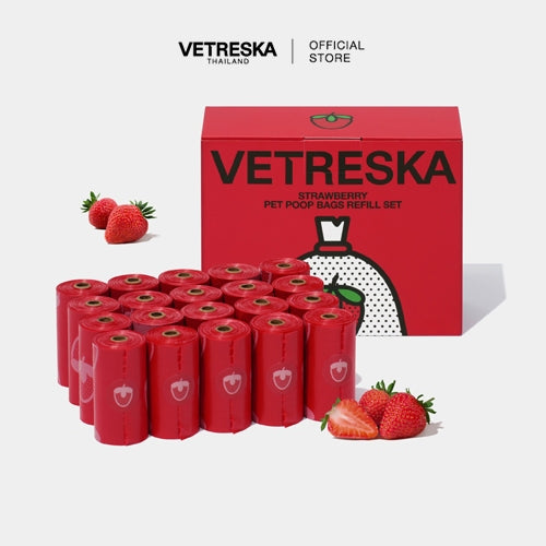Vetreska - Strawberry Pet Poop Bags - OCC LIFE