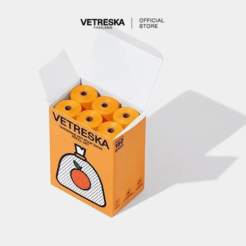 Vetreska - Tangerine Pet Poop Bags - OCC LIFE