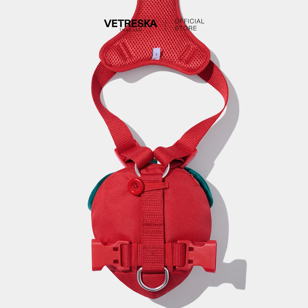 VETRESKA - Strawberry Pet Backpack, Harness & Leash Set - OCC LIFE