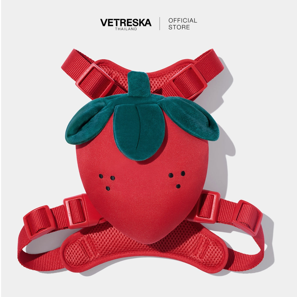 VETRESKA - Strawberry Pet Backpack, Harness & Leash Set - OCC LIFE