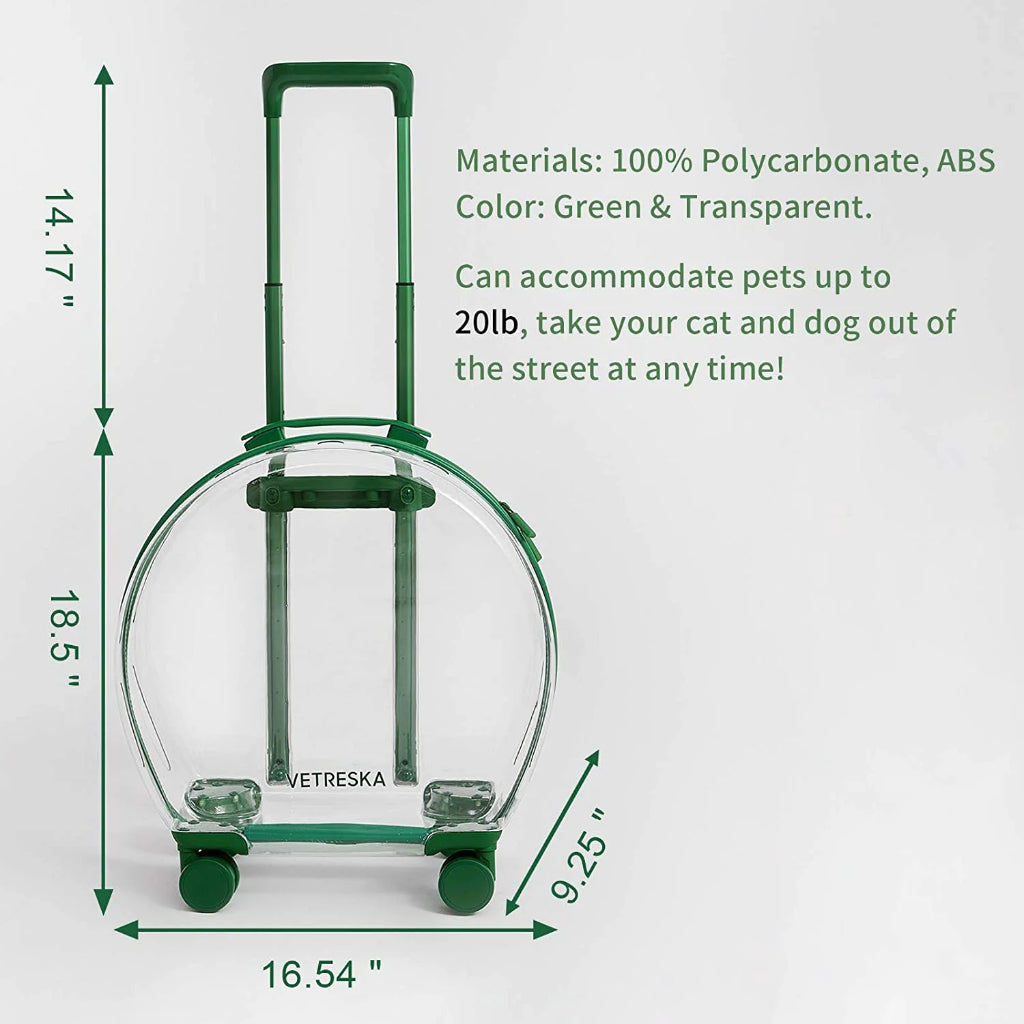 Vetreska - Bubble Pet Carrier (Green & Transparent) - OCC LIFE