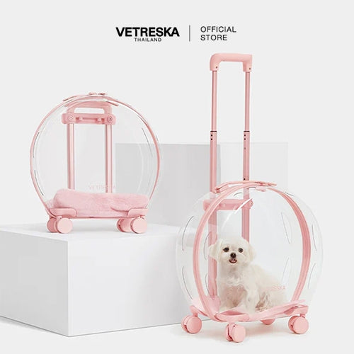 Vetreska - Bubble Pet Carrier (Pink & Transparent) - OCC LIFE