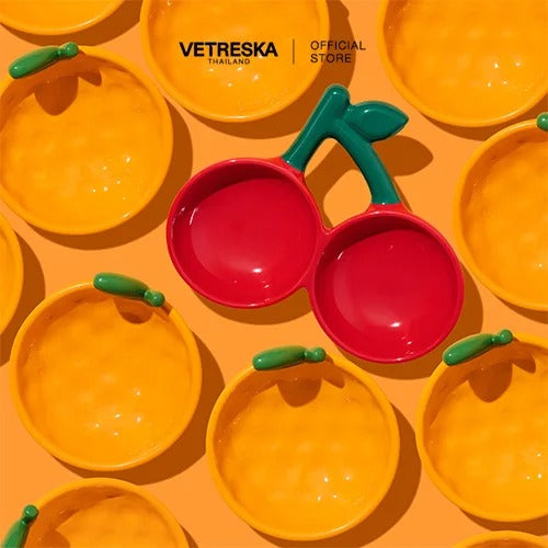 Vetreska - Cherry Ceramic Pet Bowl - OCC LIFE