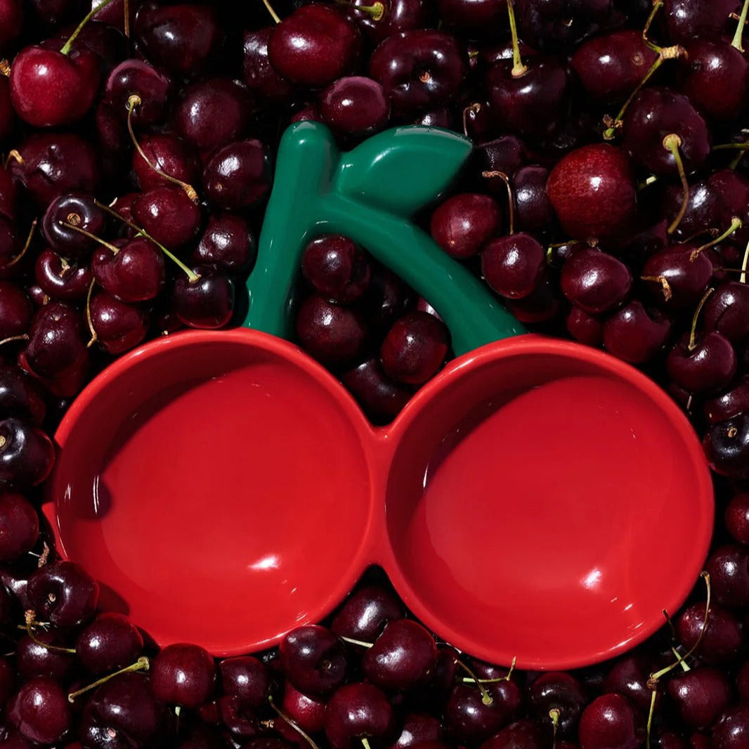 Vetreska - Cherry Ceramic Pet Bowl - OCC LIFE