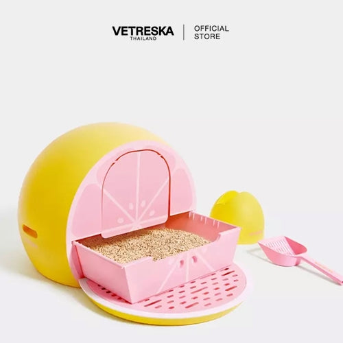 Vetreska - Grapefruit Kitty Kove Litter Box - OCC LIFE