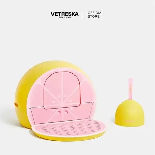 Vetreska - Grapefruit Kitty Kove Litter Box - OCC LIFE
