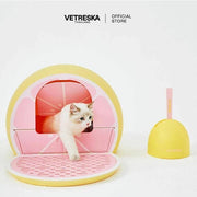 Vetreska - Grapefruit Kitty Kove Litter Box - OCC LIFE