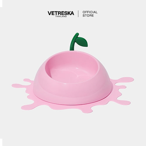 Vetreska - Juicy Peach Pet Bowl, Spoon & Mat Set - OCC LIFE