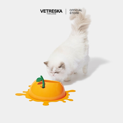 Vetreska - Juicy Tangerine Pet Bowl, Spoon & Mat Set - OCC LIFE