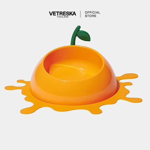 Vetreska - Juicy Tangerine Pet Bowl, Spoon & Mat Set - OCC LIFE