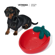 VETRESKA - Strawberry Ceramic Pet Bowl - OCC LIFE