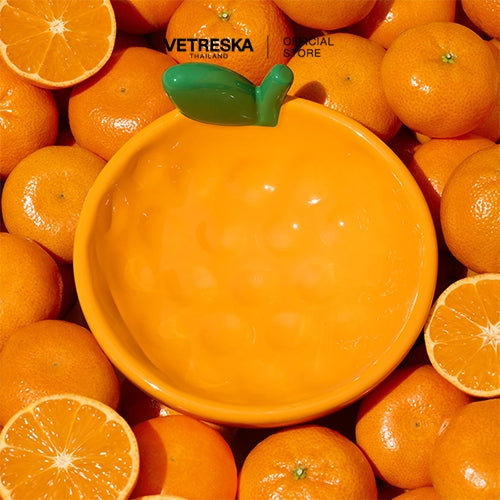 Vetreska - Tangerine Ceramic Pet Bowl - OCC LIFE