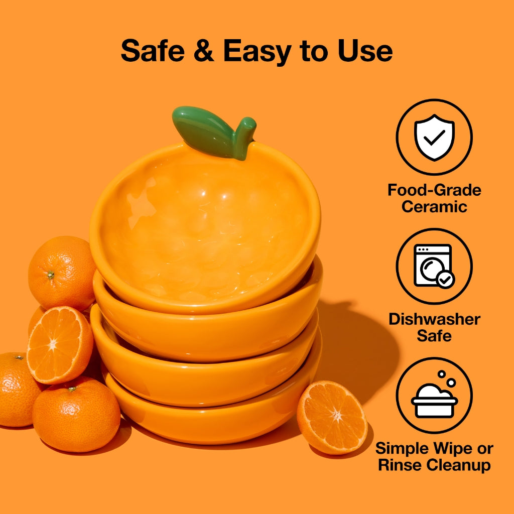 Vetreska - Tangerine Ceramic Pet Bowl - OCC LIFE