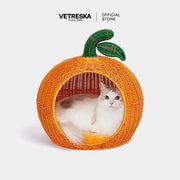 Vetreska - Tangerine Rattan Pet Bed - OCC LIFE