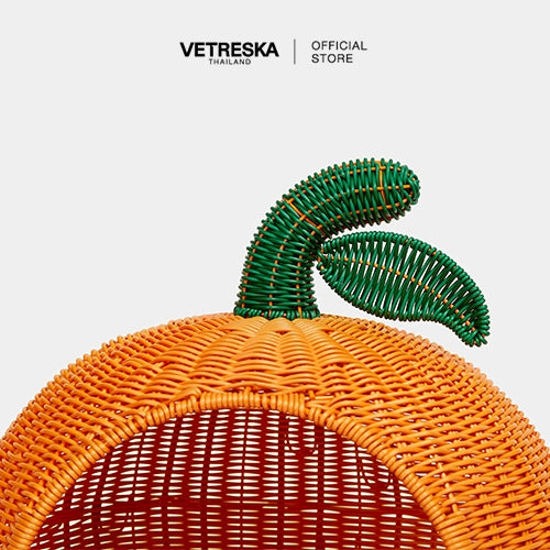 Vetreska - Tangerine Rattan Pet Bed - OCC LIFE