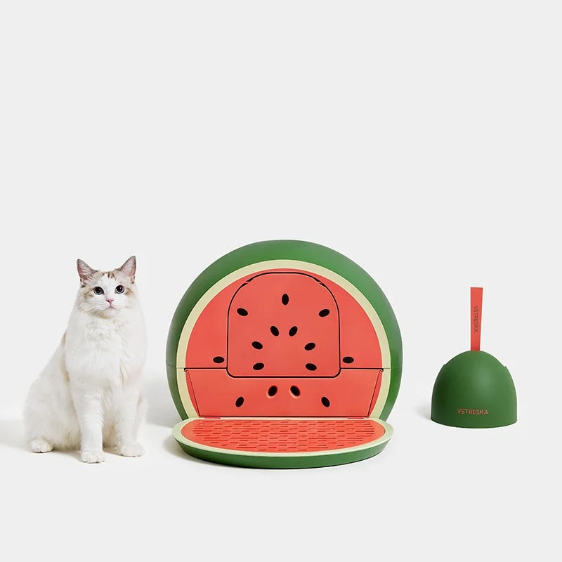 Vetreska - Watermelon Kitty Kove Litter Box - OCC LIFE