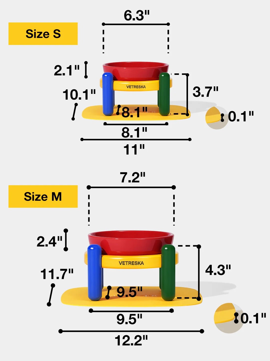 Vetreska - Chroma Pet Bowl & Mat Set - OCC LIFE