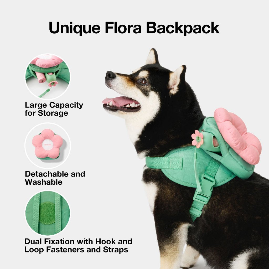 Vetreska - Flora Pet Backpack & Harness 3 in 1 Set - OCC LIFE