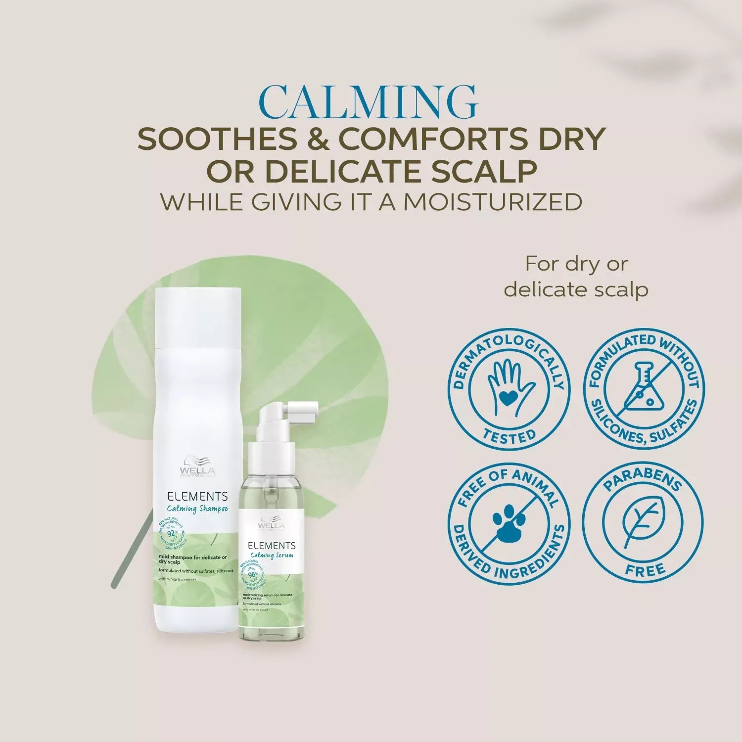 WELLA - Elements Calming Shampoo Sulfate & Silicone Free Gentle 500 ml. - OCC LIFE